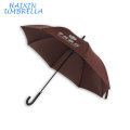 23" Business Partners Promotional Gifts Item Car Brand Rubber Curved Handle Umbrella Automatic Waterproof Umbrella Custom Logo